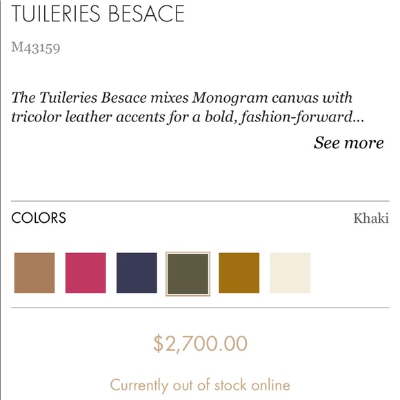 🔥🔥RARE🔥🔥LOUIS VUITTON Tuileries Hobo - Picture 4 of 7